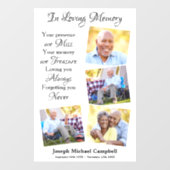 Modern in het liefhebben van geheugen 4 Foto begra Raamsticker (Vel)