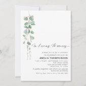 Modern in het liefhebben van geheugen Eucalyptus F Kaart (Voorkant)