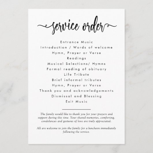 Modern in het liefhebben van geheugen foto collage programmakaart (Achterkant)