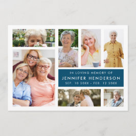 Modern in het liefhebben van geheugen foto collage programmakaart