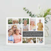 Modern in het liefhebben van geheugen foto collage programmakaart (Staand voorkant)
