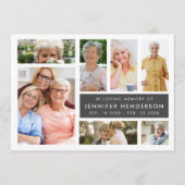 Modern in het liefhebben van geheugen foto collage programmakaart (Voorkant)