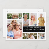 Modern in het liefhebben van geheugen foto collage programmakaart (Voorkant / Achterkant)