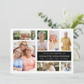 Modern in het liefhebben van geheugen foto collage programmakaart (Staand voorkant)
