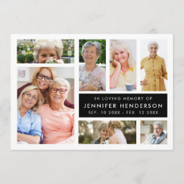 Modern in het liefhebben van geheugen foto collage programmakaart