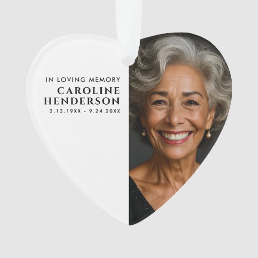 Modern in het liefhebben van geheugenfoto's ornament (voorkant)