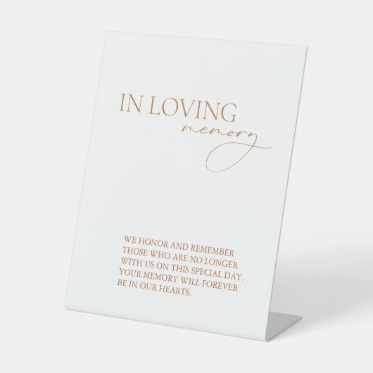 Modern in het liefhebben van het eenvoudige huweli reclamebord met voetstuk (Voorkant)