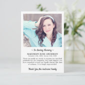 Modern in het liefhebben van het sympathie van de  bedankkaart (Staand voorkant)