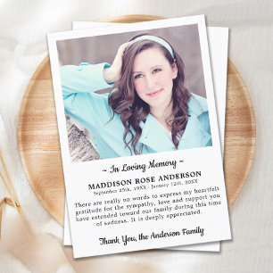 Modern in het liefhebben van het sympathie van de  bedankkaart