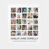 Modern in het opslaan van geheugen foto-collage fleece deken (Voorkant)