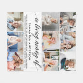 Modern in het opslaan van geheugen foto-collage fleece deken (Voorkant (Horizontaal))