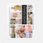 Modern in het opslaan van geheugen foto-collage fleece deken (Voorkant)