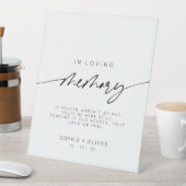 Modern in liefdevolle geheugen Elegant Script brui Reclamebord Met Voetstuk (Insitu)