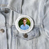 Modern in liefdevolle herinnering begrafenis Keeps Ronde Button 7,6 Cm (In situ)