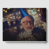 Modern in Loving Memory 2-foto begrafenis Gastenboek (Achterkant)