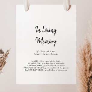 Modern 'In Loving Memory'-bord Poster