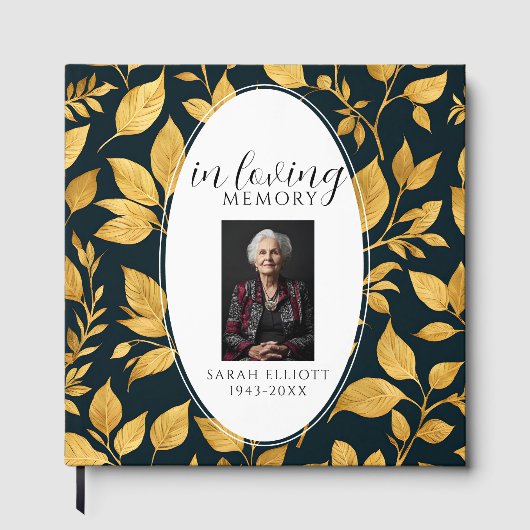 Modern In Loving Memory Foam Board with Photo Gastenboek (Voorkant)