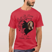 Modern 'In Loving Memory' Fotomonument T-shirt (Voorkant)