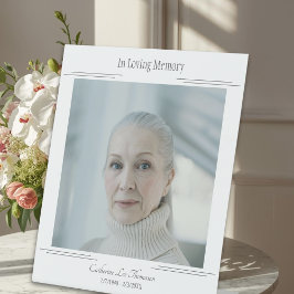 Modern In Loving Memory Funeral Pedestal Sign Reclamebord Met Voetstuk