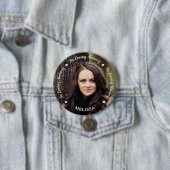 Modern in Loving Memory Photo Memorial Funeral Ronde Button 7,6 Cm (In situ)