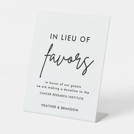 Modern in plaats van bruidsschat reclamebord met voetstuk (Voorkant)