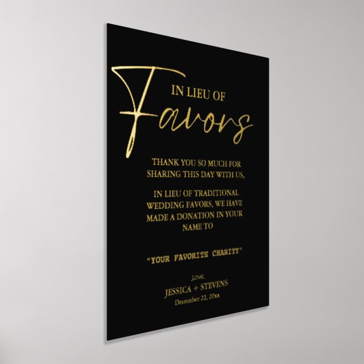 Modern in plaats van gunsten bruiloft liefdadighei folie afdrukken (Laagn)