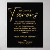 Modern in plaats van gunsten bruiloft liefdadighei folie afdrukken (Voorkant)