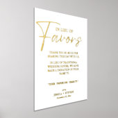 Modern in plaats van gunsten bruiloft liefdadighei folie afdrukken (Laagn)