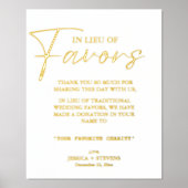 Modern in plaats van gunsten bruiloft liefdadighei folie afdrukken (Voorkant)