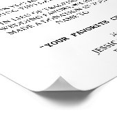 Modern in plaats van gunsten bruiloft liefdadighei poster (Hoek)