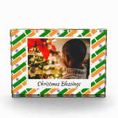 Modern INDIA FLAG Kerstmis Fotoblokken (Voorkant)