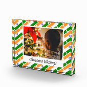 Modern INDIA FLAG Kerstmis Fotoblokken (Rechts)