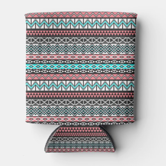 Modern Indiaans Tribal Aztec Patroon Blikjeskoeler (Voorkant)