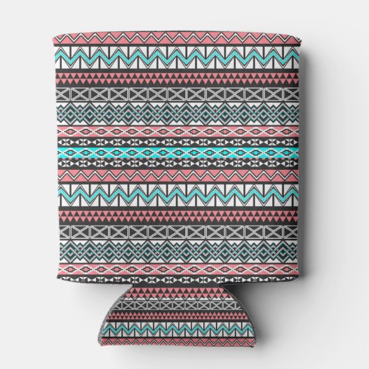 Modern Indiaans Tribal Aztec Patroon Blikjeskoeler (Achterkant)