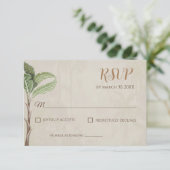 Modern Indiaas Pichwai thema bruiloft Reactie Kaar RSVP Kaartje (Staand voorkant)