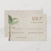 Modern Indiaas Pichwai thema bruiloft Reactie Kaar RSVP Kaartje (Voorkant / Achterkant)