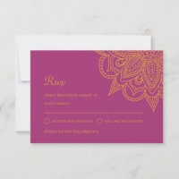 Modern Indiaas Roze Oranje Mehndi Hindu Wedding