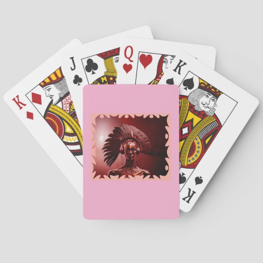 Modern Indian Princess Pokerkaarten (Achterkant)