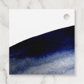 Modern Indigo Blue Waterverf Wedding Bedankt Bedankjes Labels (Achterkant)