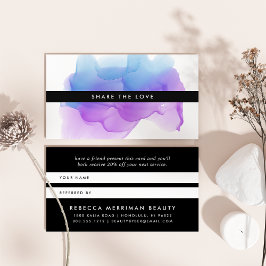 Modern Indigo Waterverf Blot | Aanbevelingskaartje