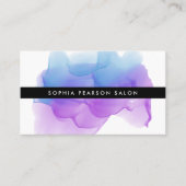 Modern Indigo Waterverf Blot Afsprakenkaartje (Voorkant)