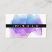 Modern Indigo Waterverf Blot Klantenkaartje (Voorkant)