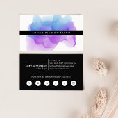 Modern Indigo Waterverf Blot Klantenkaartje