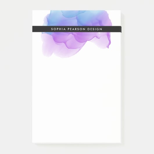 Modern Indigo Waterverf op maat Post-it® Notes (Voorkant)