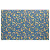 Modern Indigo Yellow Cone Flowers op Blue Stof (Yard (91,4 cm))