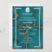 Modern Indisch Hindoe Bruiloft Ganesha Marmer Kaart (Voorkant)