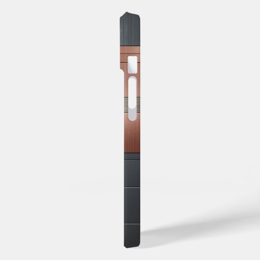 Modern Industrial Metallic Block Pattern Copper an Case-Mate iPhone Case (Achterkant / Links)