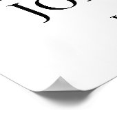 Modern Informal Wedding Welkom Poster (Hoek)