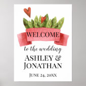 Modern Informal Wedding Welkom Poster (Voorkant)