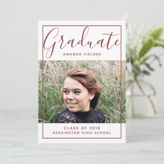 Modern ingelijst Afstuderen foto | Bourgogne Kaart (Staand voorkant)